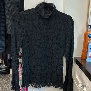 INC long sleeve lace blouse size small